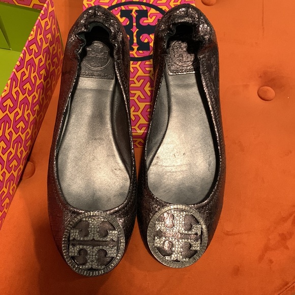 Tory Burch Reva Rhinestone Flats Sz 8.5 - Picture 11 of 13